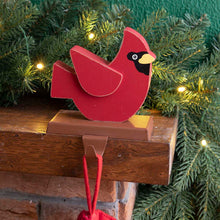 Load image into Gallery viewer, 6.3"H Wooden Christmas Red Bird Stocking Holder