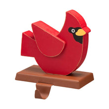 Load image into Gallery viewer, 6.3"H Wooden Christmas Red Bird Stocking Holder