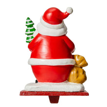 Load image into Gallery viewer, 6.5"H Resin Santa, Snowman, Penguin Stocking Holders, Set of 3