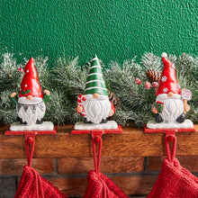 Load image into Gallery viewer, 7.5"H Resin Gnomes Stocking Holders, Set of 3