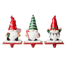 Load image into Gallery viewer, 7.5"H Resin Gnomes Stocking Holders, Set of 3