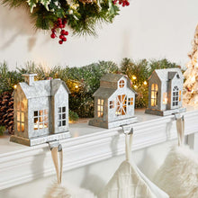 Load image into Gallery viewer, 7"H Galvanized House Stocking Holders, Set of 3