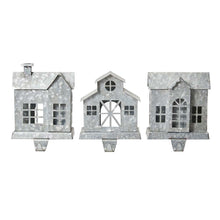 Load image into Gallery viewer, 7"H Galvanized House Stocking Holders, Set of 3