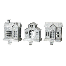 Load image into Gallery viewer, 7"H Galvanized House Stocking Holders, Set of 3