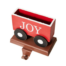 Load image into Gallery viewer, 8.5"H Wooden Metal Christmas Train Stocking Holders, Set of 4