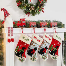 Load image into Gallery viewer, 8.5"H Wooden Metal Christmas Train Stocking Holders, Set of 4
