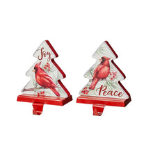 Load image into Gallery viewer, 7"H Wooden Christmas Cardinal Stocking Holders, Set of 2