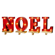 Load image into Gallery viewer, 8.5"H Metal "NOEL" Christmas Stocking Holders with LED Lights, Set Of 4