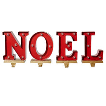 Load image into Gallery viewer, 8.5"H Metal "NOEL" Christmas Stocking Holders with LED Lights, Set Of 4