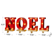 Load image into Gallery viewer, 8.5"H Metal "NOEL" Christmas Stocking Holders with LED Lights, Set Of 4