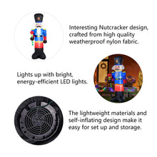 Load image into Gallery viewer, 8 ft Lighted Inflatable Nutcracker Décor