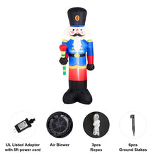 Load image into Gallery viewer, 8 ft Lighted Inflatable Nutcracker Décor