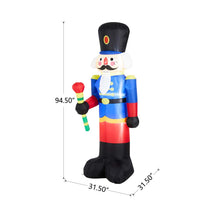 Load image into Gallery viewer, 8 ft Lighted Inflatable Nutcracker Décor