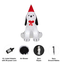 Load image into Gallery viewer, 6 ft Lighted Inflatable Puppy Dog Décor