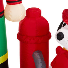 Load image into Gallery viewer, 7 ft Lighted Inflatable Nutcracker Fire Fighter with Puppy Dog Décor