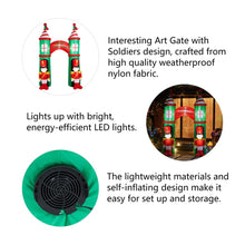 Load image into Gallery viewer, 10 ft Lighted Inflatable Arch Gate with Soldiers Décor
