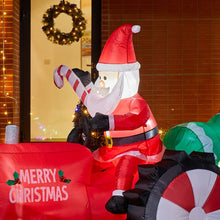Load image into Gallery viewer, 11 ft Lighted Inflatable Santa on Tractor Décor