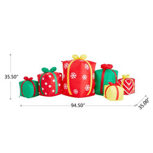 Load image into Gallery viewer, 8 ft Length Lighted Inflatable Gift Boxes Décor