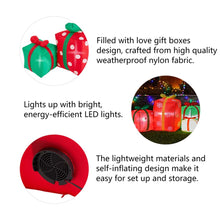 Load image into Gallery viewer, 8 ft Length Lighted Inflatable Gift Boxes Décor