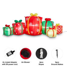 Load image into Gallery viewer, 8 ft Length Lighted Inflatable Gift Boxes Décor