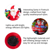 Load image into Gallery viewer, 7 ft Lighted Inflatable Santa in Truck Décor