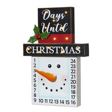 Load image into Gallery viewer, 15"H Wooden Christmas Snowman Countdown Calendar