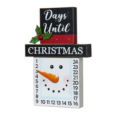 Load image into Gallery viewer, 15"H Wooden Christmas Snowman Countdown Calendar