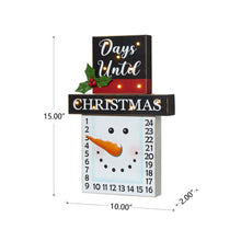 Load image into Gallery viewer, 15"H Wooden Christmas Snowman Countdown Calendar