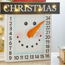 Load image into Gallery viewer, 15"H Wooden Christmas Snowman Countdown Calendar