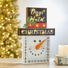 Load image into Gallery viewer, 15"H Wooden Christmas Snowman Countdown Calendar