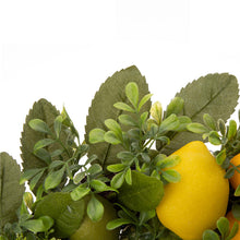 Load image into Gallery viewer, 22"D Greenery Lemon Wreath with 24"L Bamboo Basket