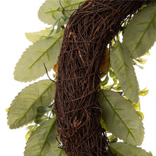 Load image into Gallery viewer, 22"D Greenery Lemon Wreath with 24"L Bamboo Basket