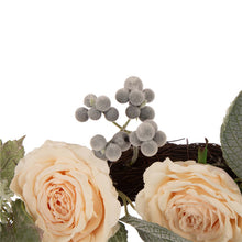 Load image into Gallery viewer, 22"D Hydrangea Rose Wreath with 24"L Bamboo Basket