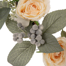 Load image into Gallery viewer, 28"H Wooden Window Frame with 22"D Hydrangea Rose Wreath