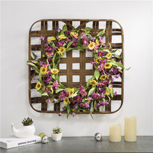 Load image into Gallery viewer, 24"D Artificial Chrysanthemum Wreath with 24"L Bamboo Basket