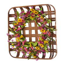 Load image into Gallery viewer, 24"D Artificial Chrysanthemum Wreath with 24"L Bamboo Basket