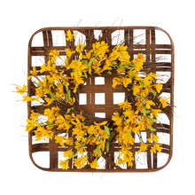 Load image into Gallery viewer, 24"D Artificial Winter Jasmine Wreath with 24"L Bamboo Basket
