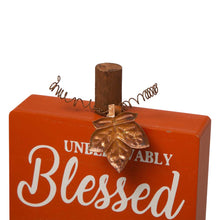 Load image into Gallery viewer, 3PK Fall Wooden Pumpkin Table Decor Set