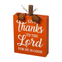 Load image into Gallery viewer, 3PK Fall Wooden Pumpkin Table Decor Set