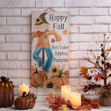 Load image into Gallery viewer, 24"H Fall Wooden Scarecrow Hanging Decor