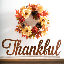 Load image into Gallery viewer, 30"L Fall Wooden/Metal Thankful Decor