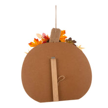 Load image into Gallery viewer, 20.28"H Fall Wooden Pumpkin with Floral Standing / Hanging Decor (Two Function)