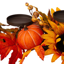 Load image into Gallery viewer, 24"L Metal Candle Holder or Centerpiece with Sunflower Floral