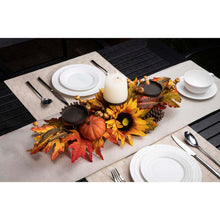 Load image into Gallery viewer, 24"L Metal Candle Holder or Centerpiece with Sunflower Floral