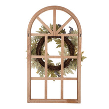 Load image into Gallery viewer, 22"D Pumpkin Wreath with 36"H Wooden Window Frame
