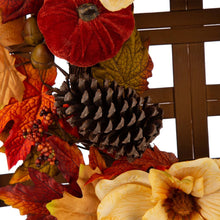 Load image into Gallery viewer, 22"D Blooming Magnolia Wreath With 24"L Bamboo Basket