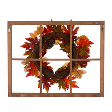 Load image into Gallery viewer, 22"D Blooming Magnolia Wreath with 28"L Wooden Window Frame