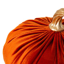Load image into Gallery viewer, Orange Velvet Pumpkins Decor, Set of 3