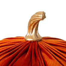 Load image into Gallery viewer, Orange Velvet Pumpkins Decor, Set of 3