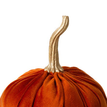 Load image into Gallery viewer, Orange/White/Green Velvet Pumpkins Decor, Set of 3